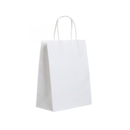 White Take Away Bags with Twisted Handle