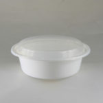 Black or White Microwavable round containers & lids