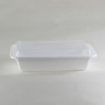 Black or White Microwavable rect containers & lids