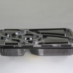 Black Microwavable compartment containers & lids