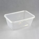 Clear microwavable rect containers & lids