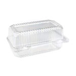 Clear hinged pastry containers
