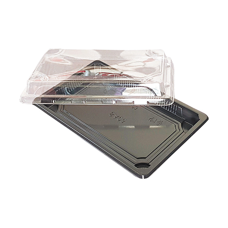 Black Sushi Trays + Clear Lids