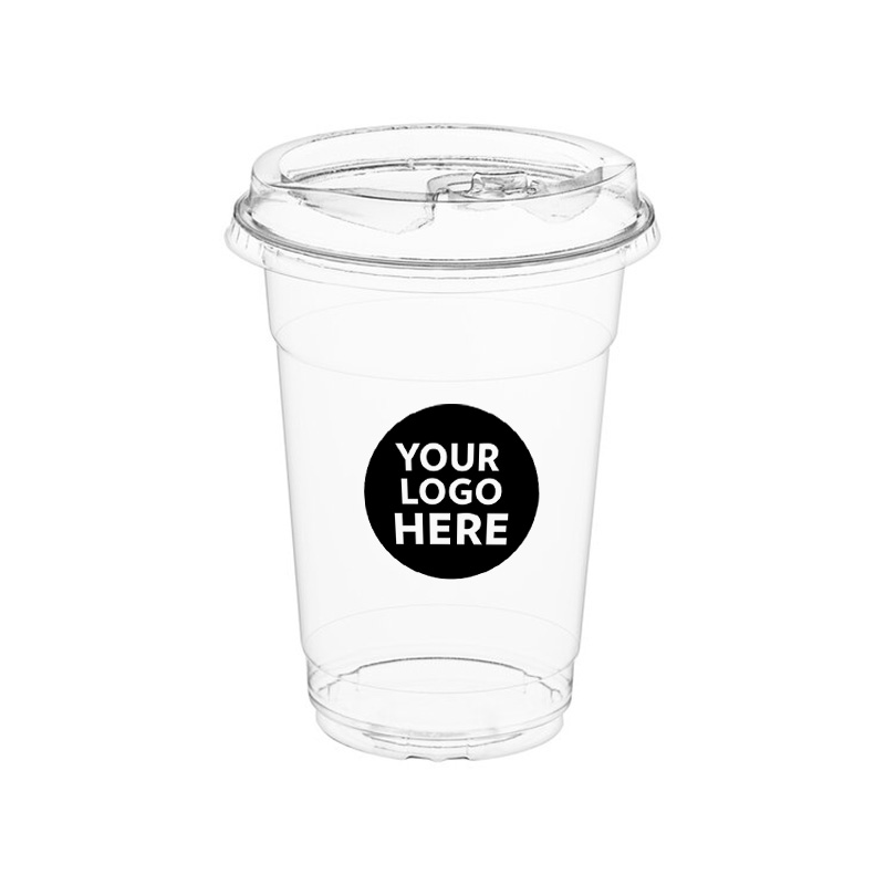 Clear PET Juice Cups + Strawless Lids